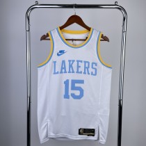 Retro Los Angeles Lakers White  #15  REAVES   1:1 Quality NBA Season Jerseys  2023