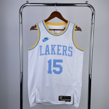 Retro Los Angeles Lakers White  #15  REAVES   1:1 Quality NBA Season Jerseys  2023