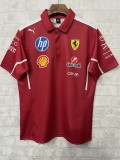 F1 Ferrari red polo  Short Sleeve Racing Suit 2025