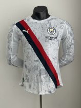 Manchester City long  Away player 1:1 Quality Soccer Jersey   25-26