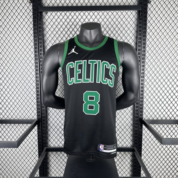 Retro Boston Celtics Black #8 PORZINGIS  1:1 Quality NBA Jerseys  2023