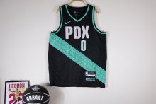 Portland Trail Blazers City Edition Black  #0 LILLARD NBA Jerseys  25-26