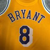 Los Angeles Lakers Kobe #8 BRYANT Yollow round neck NBA Jersey 1997