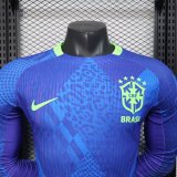 Brazil away long  player 1:1 Quality Soccer Jersey 25-26