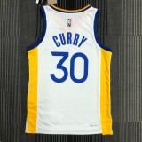 Golden State Warriors White V-Neck #30 CURRY 1:1 Quality NBA Season Jerseys  75 Year