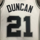 San Antonio Spurs Retro White #21 DUNCAN 1:1 Quality NBA  Season Jerseys 1998-1999