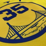 Golden State Warriors Yellow Tram City Edition #35 DURANT 1:1 Quality NBA Season Jerseys 2021