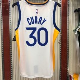 Golden State Warriors White V-Neck  #30 CURRY 1:1 Quality NBA Season Jerseys 2020
