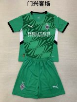 Monchengladbach  away kids 1:1 Quality Soccer Jersey   24-25