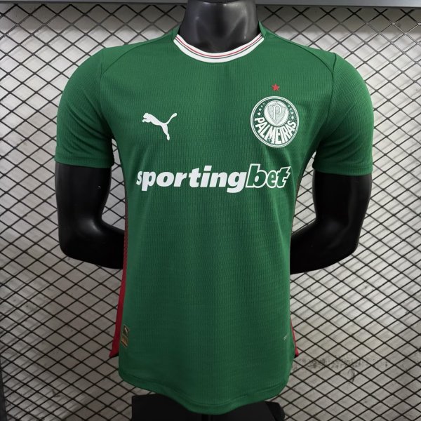 Palmeiras Home Player 1:1 Quality Soccer Jersey   26-27 (有广告)