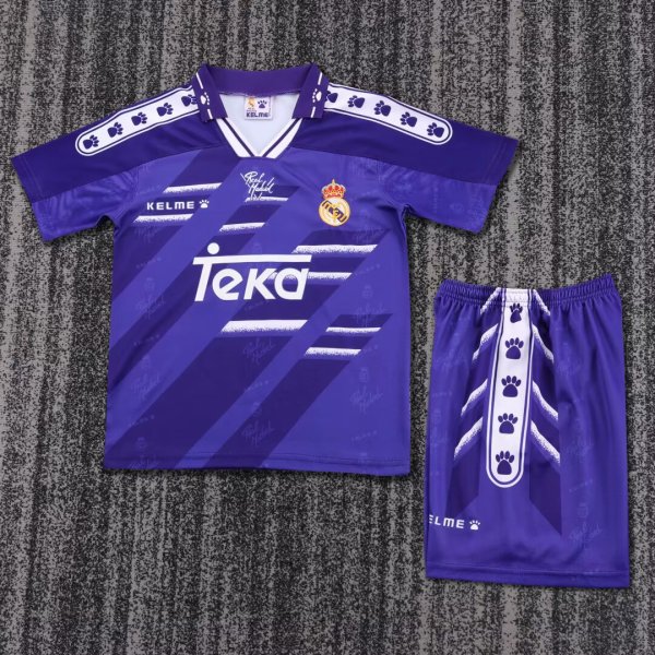 Retro Real Madrid away kids 1:1 Quality Soccer Jersey 2003-2004