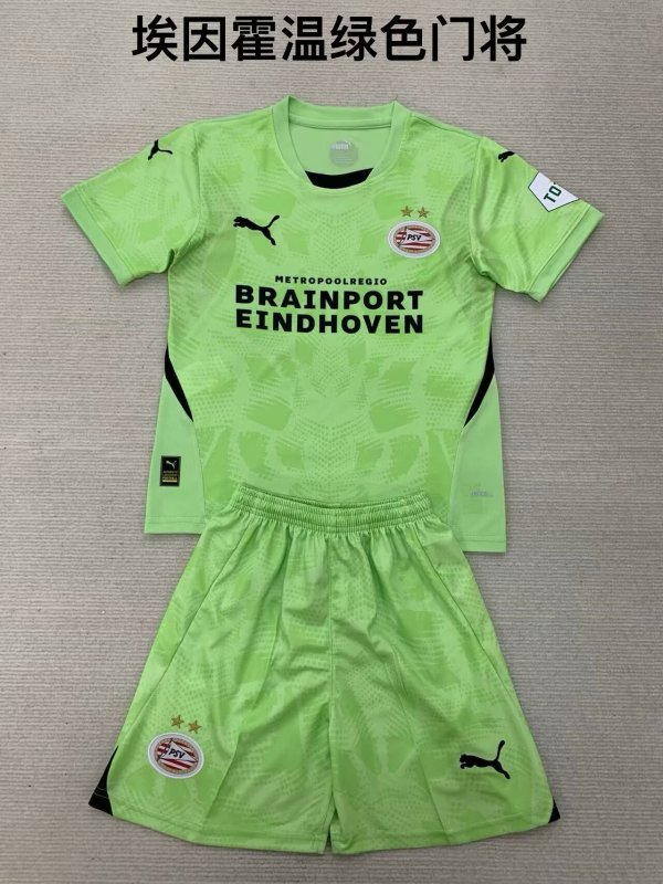 PSV Eindhoven goalkeeper kids 1:1 Quality Soccer Jersey   24-25