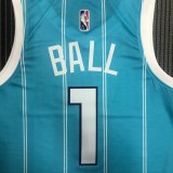 Charlotte Hornets Green #1 BALL 1:1 Quality NBA  Season Jerseys 75 Year