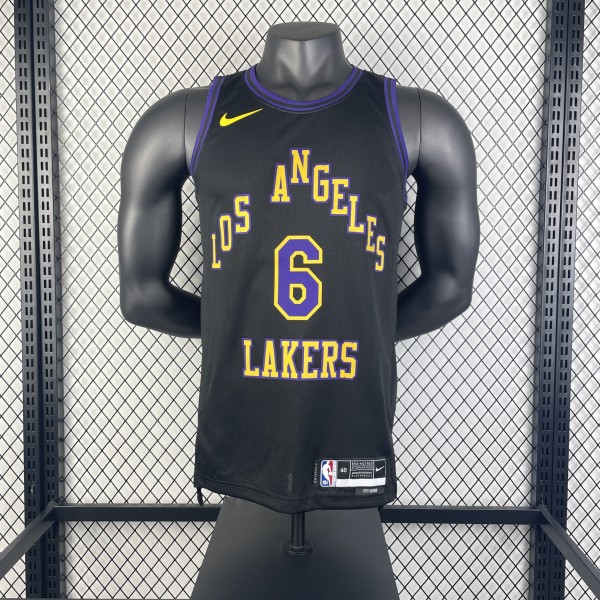 Los Angeles Lakers City Edition  Black  #6 JAMES 1:1 Quality NBA Season Jerseys  2026