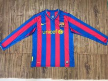 Retro Barcelona Home Long Sleeve 1:1 Quality Soccer Jersey  2009-2010