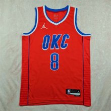Oklahoma City Thunder Orange  #8 WiILLIAMS 1:1 Quality NBA Jerseys