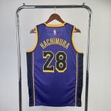 Los Angeles Lakers  Purple #28 HACHIMURA 1:1 Quality NBA Season Jerseys 2023