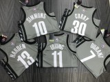 Brooklyn Nets Grey #30  CURRY 1:1 Quality NBA  Season Jerseys 75 Year