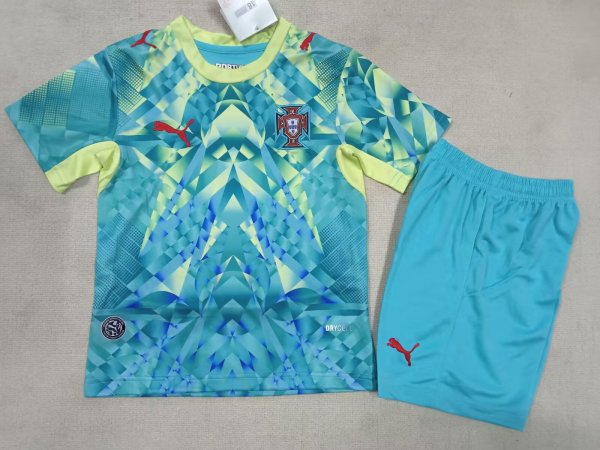 Portugal  Goalkeeper  Kids Fans 1:1 Quality Soccer Jersey   26-27  (2026)