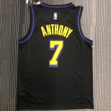 Los Angeles Lakers Black Latin #7 ANTHONY 1:1 Quality NBA Season Jerseys