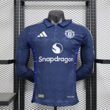 Manchester United away Long Sleeve Player 1:1 Quality Soccer Jersey    24-25