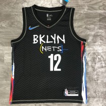 Brooklyn Nets City Edition graffiti Black #12 HARRIS 1:1 Quality NBA  Season Jerseys 2021