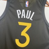 Golden State Warriors BLACK City Edition #3 PAUL 1:1 Quality NBA Season Jerseys 2023