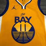 Golden State Warriors  V-neck Yellow JORDAN #11 THOMPSON  1:1 Quality NBA Season Jerseys 2021