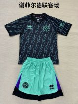 Sheffield  away kids  1:1 Quality Soccer Jersey   24-25