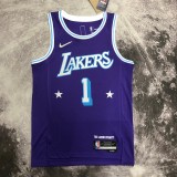 Los Angeles Lakers City Edition Pruple #1 RUSSELL 1:1 Quality NBA Season Jerseys  2022