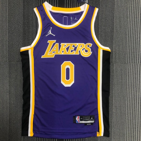 Los Angeles Lakers 75 Year Jordan Pruple #0 WESTBROOK 1:1 Quality NBA Season Jerseys