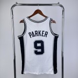 San Antonio Spurs Retro White #9 PARKER 1:1 Quality NBA  Season Jerseys 2002-2003