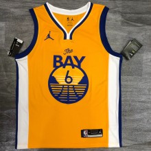Golden State Warriors  V-neck Yellow JORDAN #6 YOUNG 1:1 Quality NBA Season Jerseys 2021