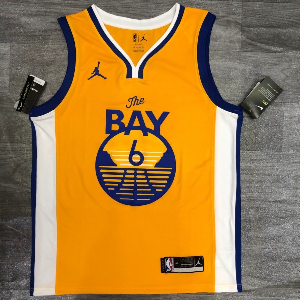 Golden State Warriors  V-neck Yellow JORDAN #6 YOUNG 1:1 Quality NBA Season Jerseys 2021
