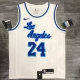 Los Angeles Lakers Kobe #24BRYANT  White Retro  Latin NBA Jersey