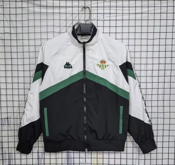 Betis Windbreaker White  Green 1:1 Quality Soccer Jersey  1995-1997