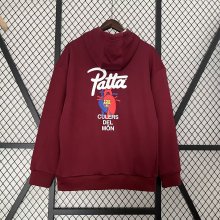 barcelona Hoodie Red Jacket  Tracksuit  1:1 Quality Soccer Jersey  25-26