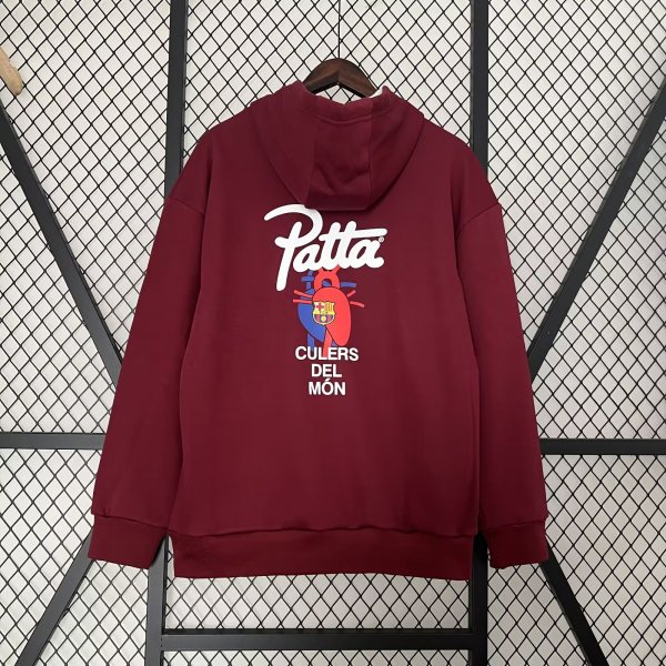 barcelona Hoodie Red Jacket  Tracksuit  1:1 Quality Soccer Jersey  25-26