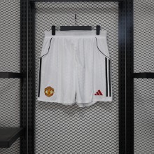 Manchester United  home pants  player  shorts  1:1 Quality Soccer Jersey   25-26