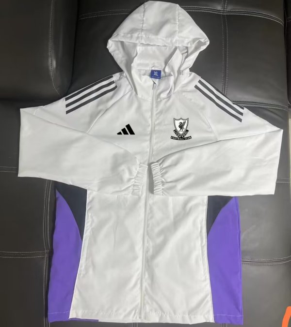 Liverpool  Windbreaker  White 1:1 Quality Soccer Jersey  25-26
