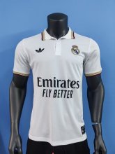 Real Madrid Polo Fans  White 1:1 Quality Soccer Jersey  26-27