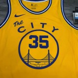 Golden State Warriors Yellow Tram City Edition #35 DURANT 1:1 Quality NBA Season Jerseys 2021