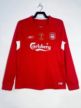 Retro Liverpool long  Home   1:1 Quality Soccer Jersey  2004-2005