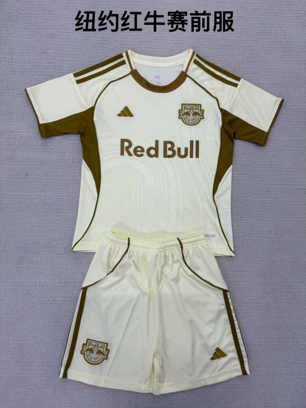 New York Red Bulls  Pre match uniform fans kits   1:1 Quality Soccer Jersey   25-26 (kids and man )