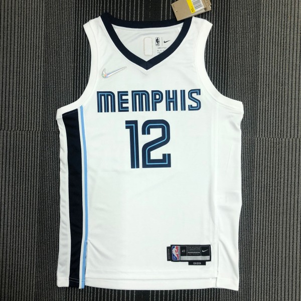 Memphis Grizzlies  White #12 MORANT 1:1 Quality NBA Jerseys  75 Year