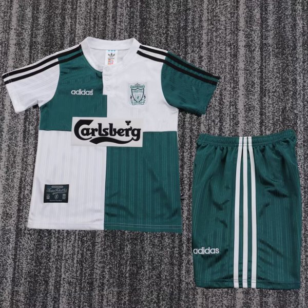Retro Liverpool  Away Kids   1:1 Quality Soccer Jersey 1995-1996