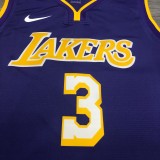 Los Angeles Lakers Purple V-neck #3 DAVIS 1:1 Quality NBA Season Jerseys