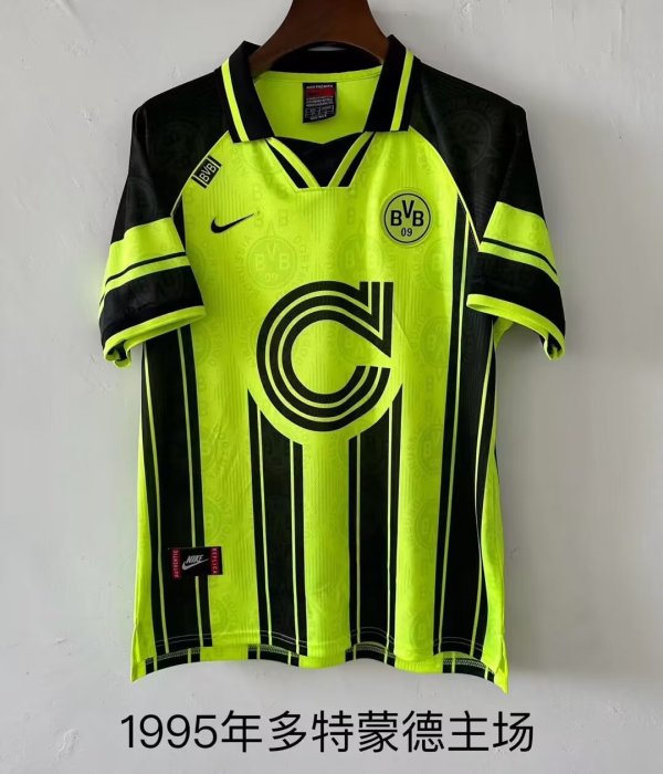 Retro Dortmund home fans 1:1 Quality Soccer Jersey   1995-1996