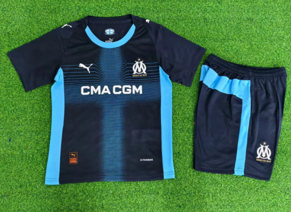 Marseille  Away  Kids player   24-25  1:1 Quality Soccer Jersey