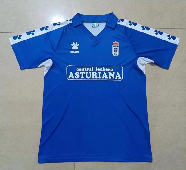 Retro Real Oviedo home Fans  1:1 Quality Soccer Jersey  1990-1991